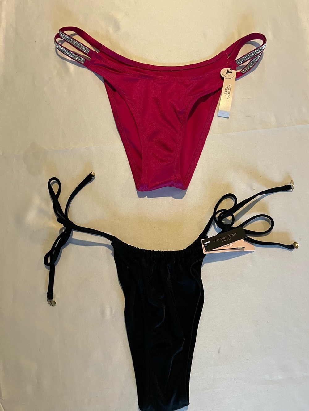 Victoria's Secret PINK New Black /bling Bikini Size Medium Set